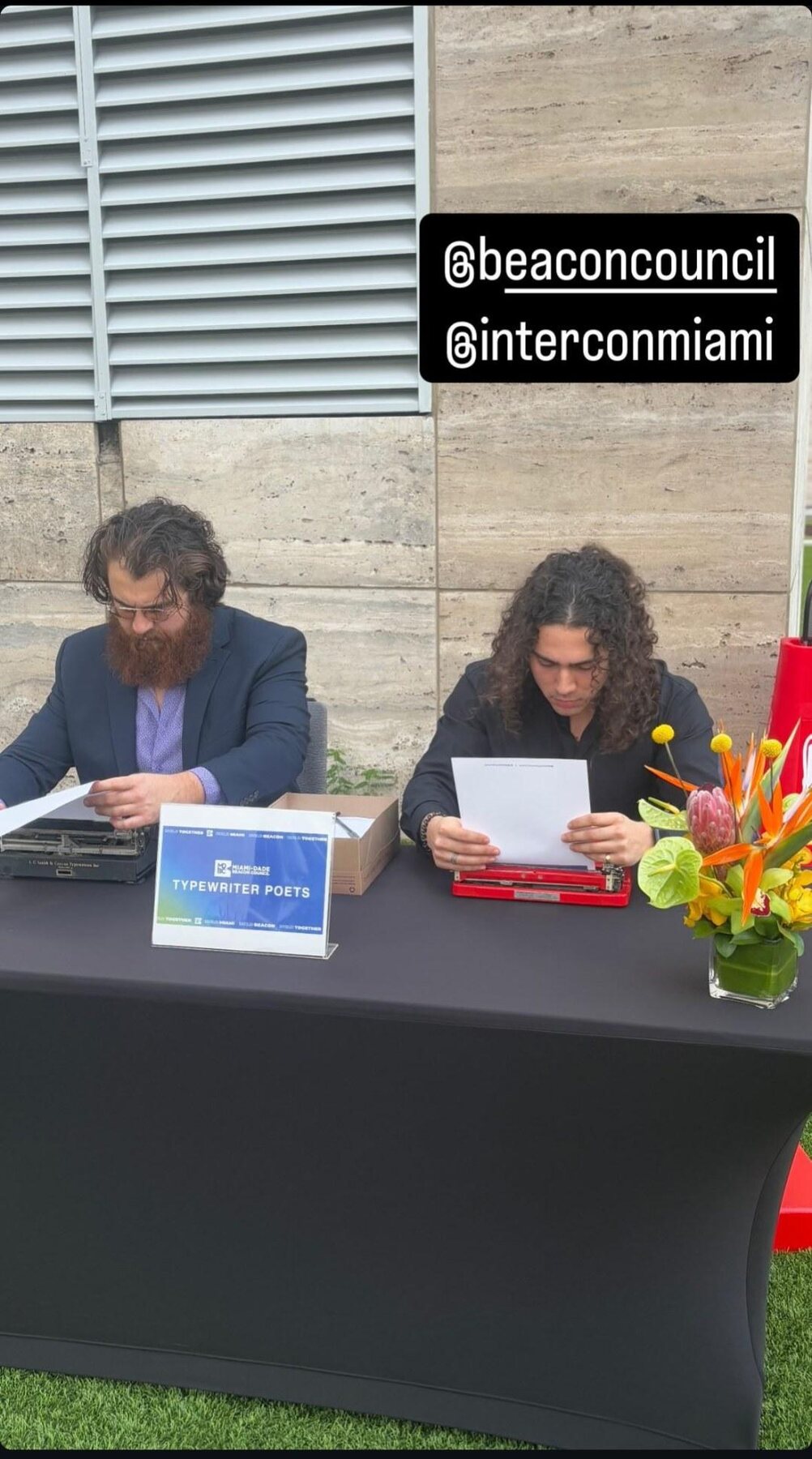 Writing at a Miami-Dade Beacon Council event